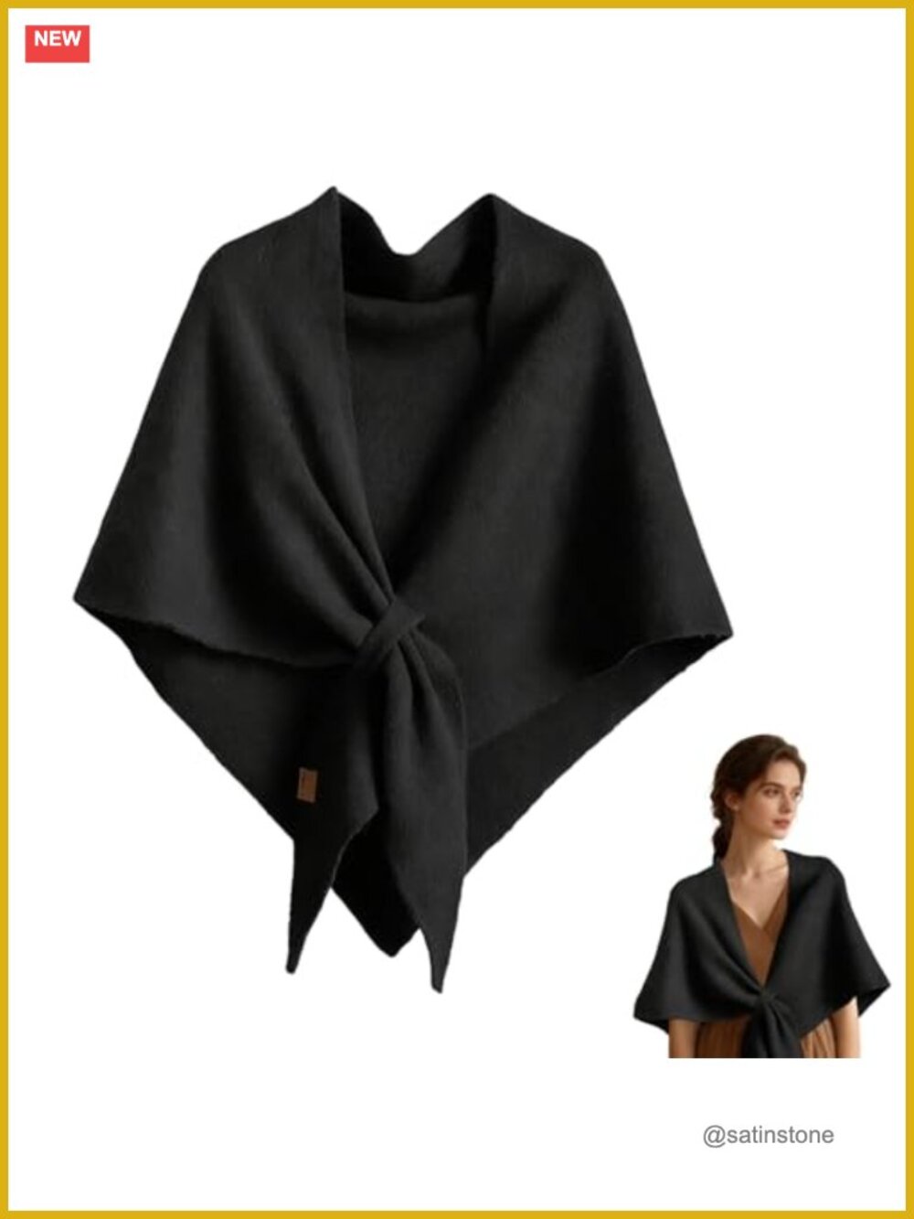 Pashmina Shawl Wrap Knitted Cape Cardigan Wool Scarf Unisex Women